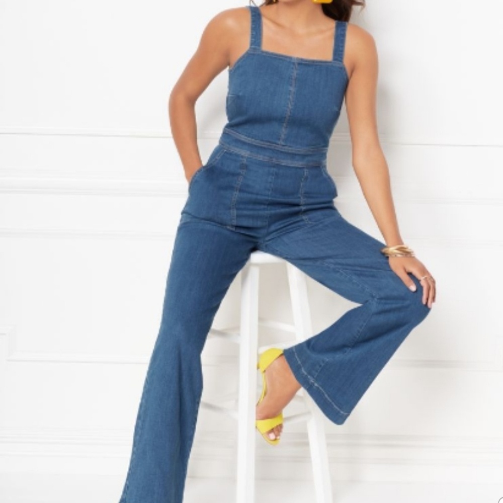 NWT New York & Co. Eva Mendes overalls